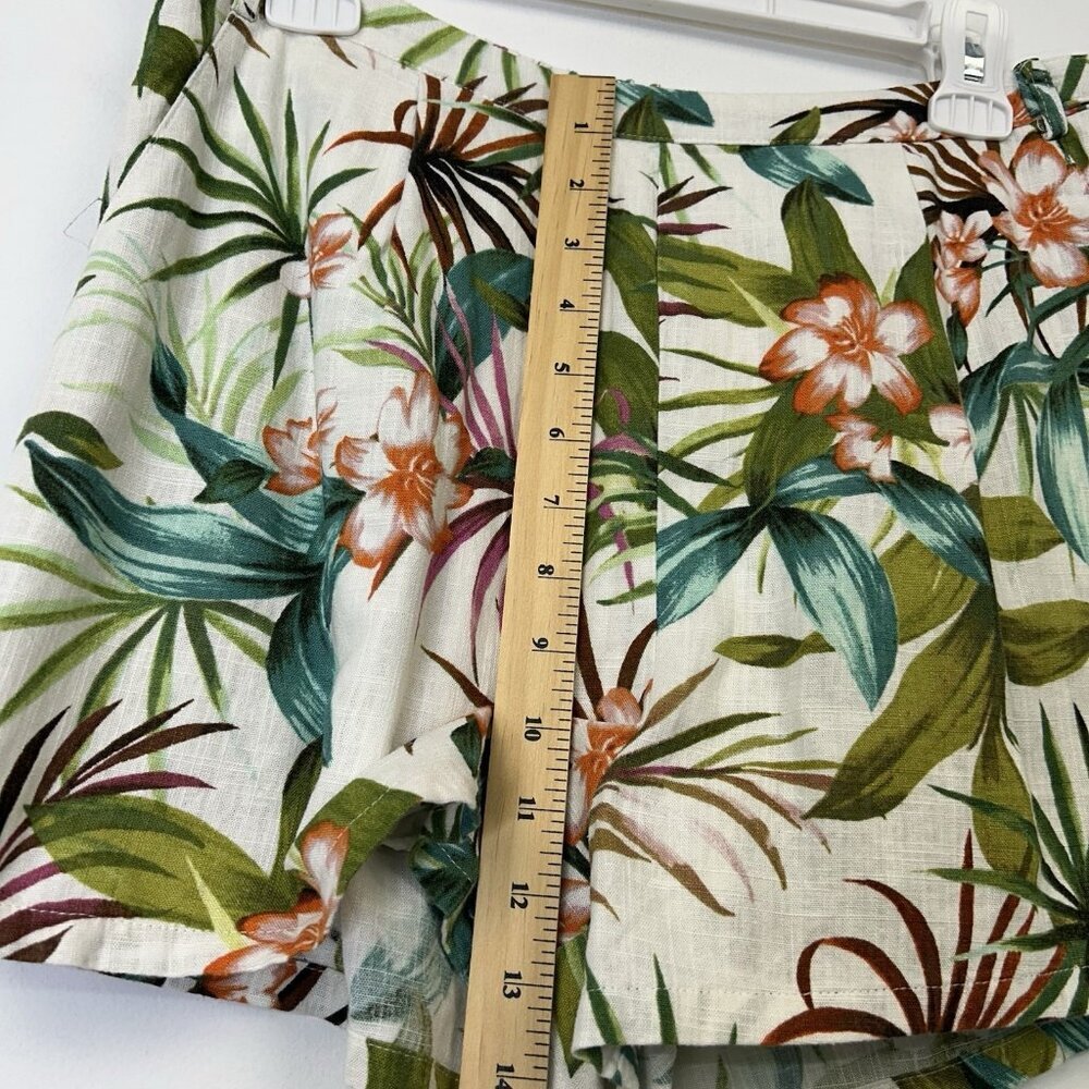 Anthropologie Lost and Wander Linen Shorts Womens Size Medium M Tropical - Picture 7 of 11
